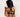 Woman with cross back black sports bra facing away from the camera