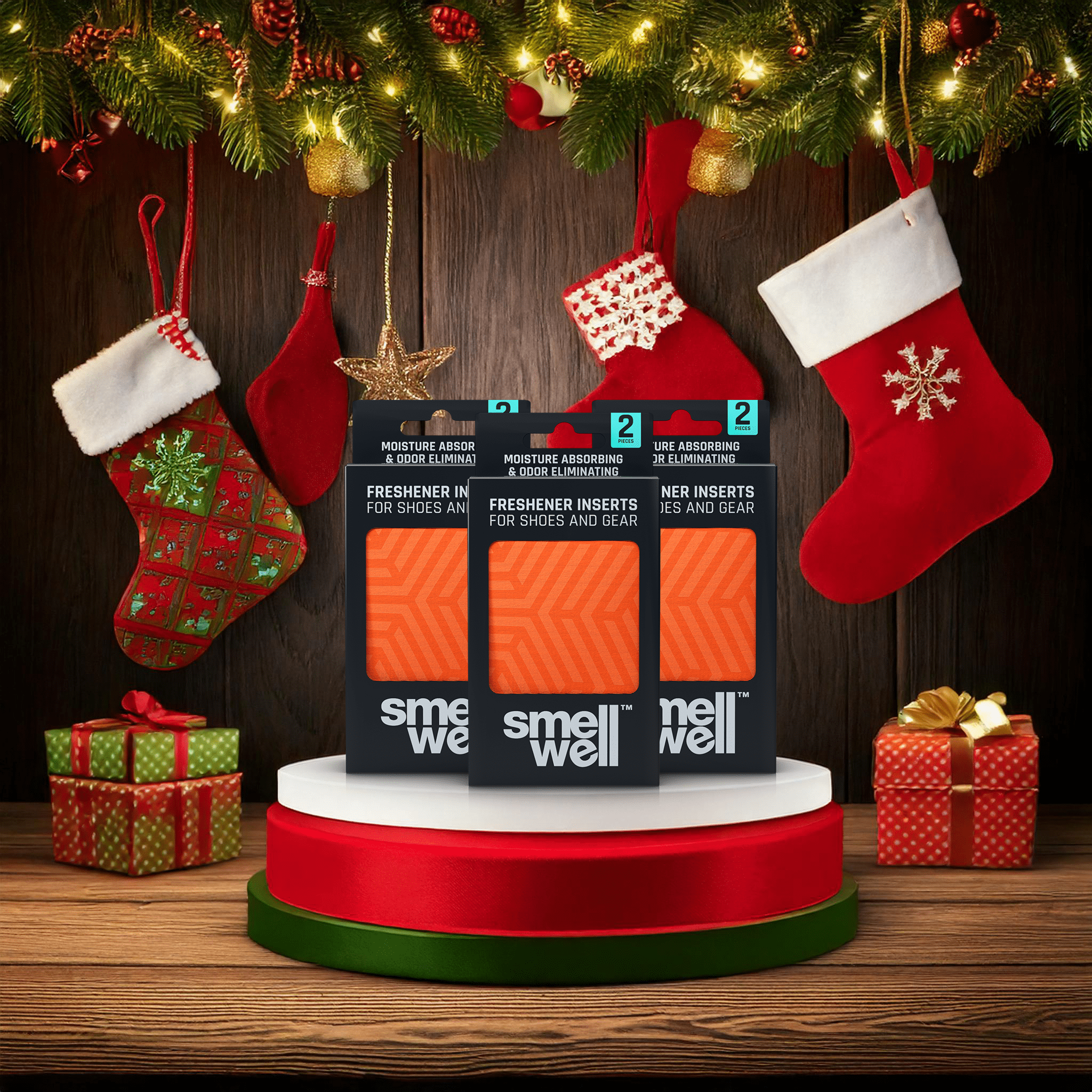 Geometric orange Christmas bundle