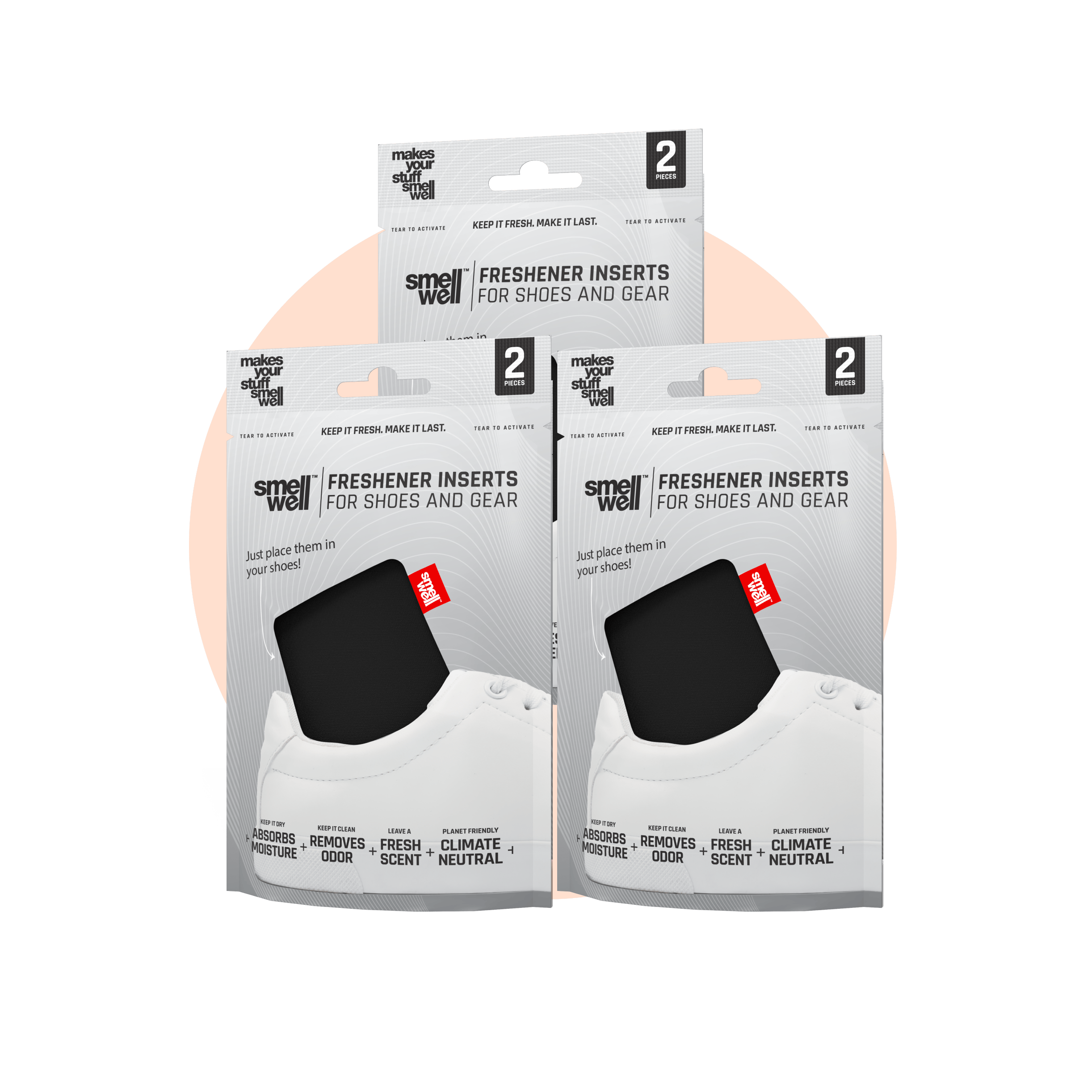 Freshener Inserts Standard Svart 3 par