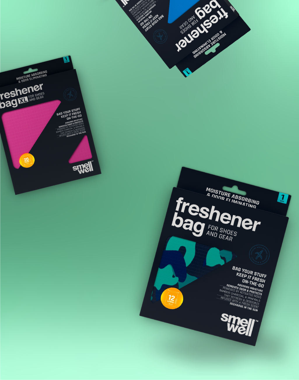 SmellWell - sac de sport anti-odeur et humidité XL - sac - Blauw - pour  rafraîchir