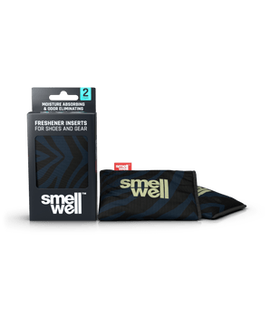 A package of SmellWell Active - Black Zebra and 2 SmellWell Active - Black Zebra freshener inserts bags next to it