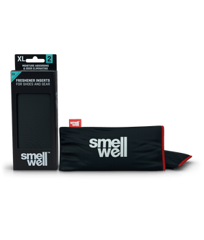 A package of SmellWell Active XL - Black Stone and 2 SmellWell Active XL - Black Stone freshener inserts bags next to it